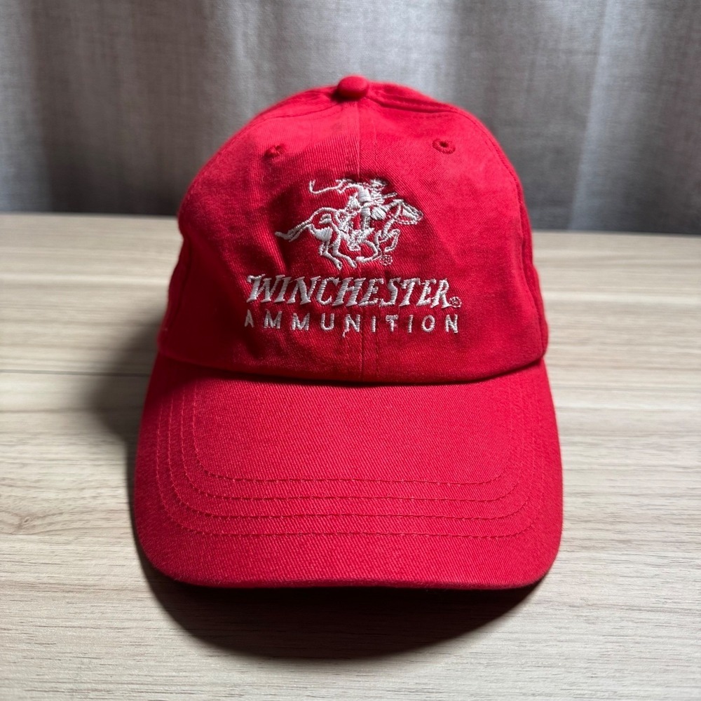 Winchester Ammunition Baseball Cap Unisex OSFA Red Excellent Embroidered Logo